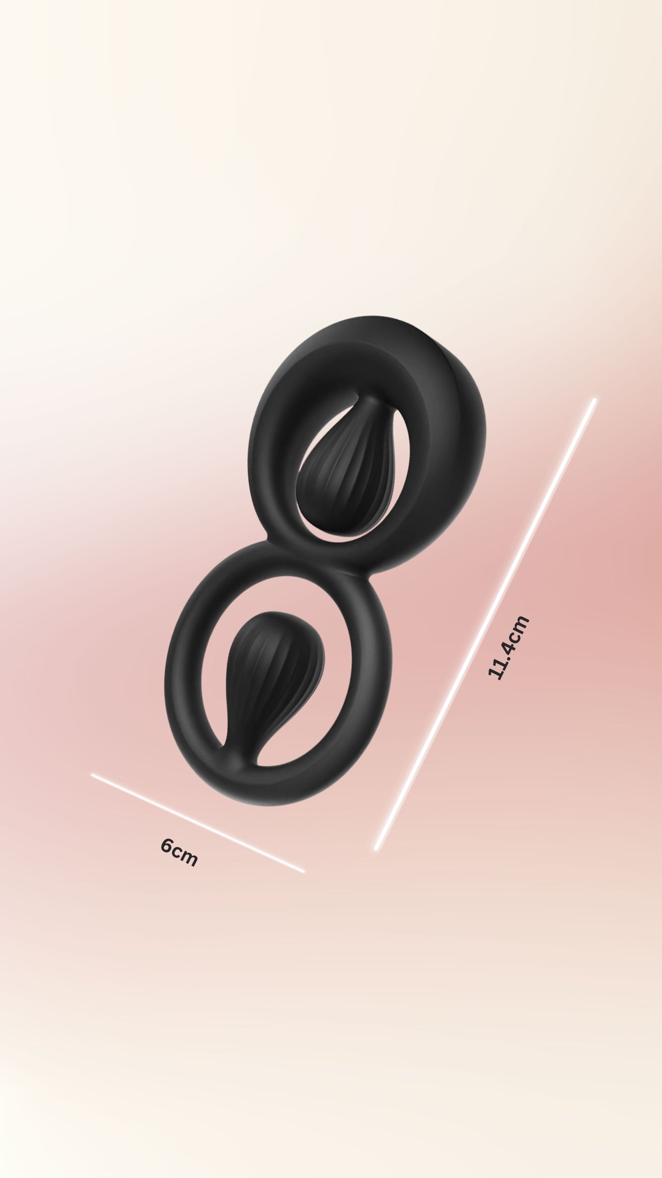 Double Pleasure: Dual vibrating Elastic Cock Ring